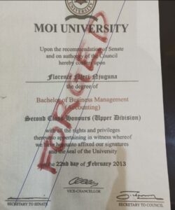 Drama as Moi University disowns Degree certificate of a senior NG-CDF official
